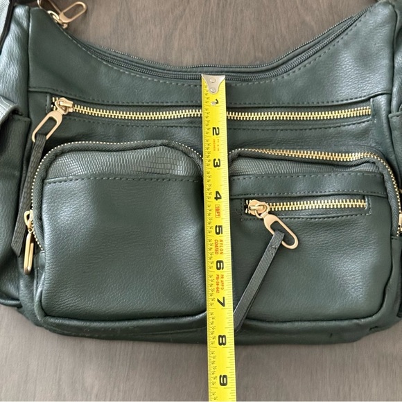 Time and Tru Women's Multi-Compartment Faye Hobo Handbag, Green - Picture 11 of 13